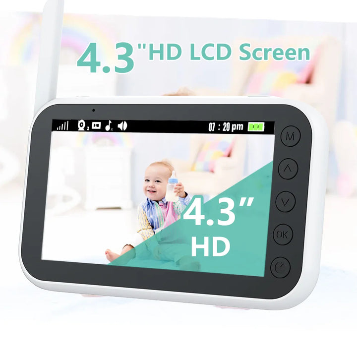 Babymonitor Overvåking Nattsyn Musikk Barnepikekamera