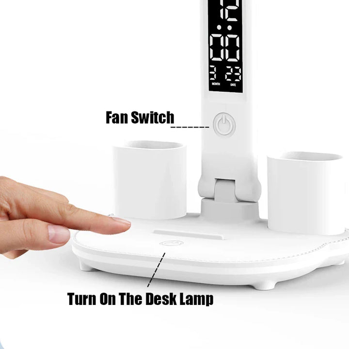 Multifunksjonell 3 i 1 Skrivebord LED Lampe | Skanto