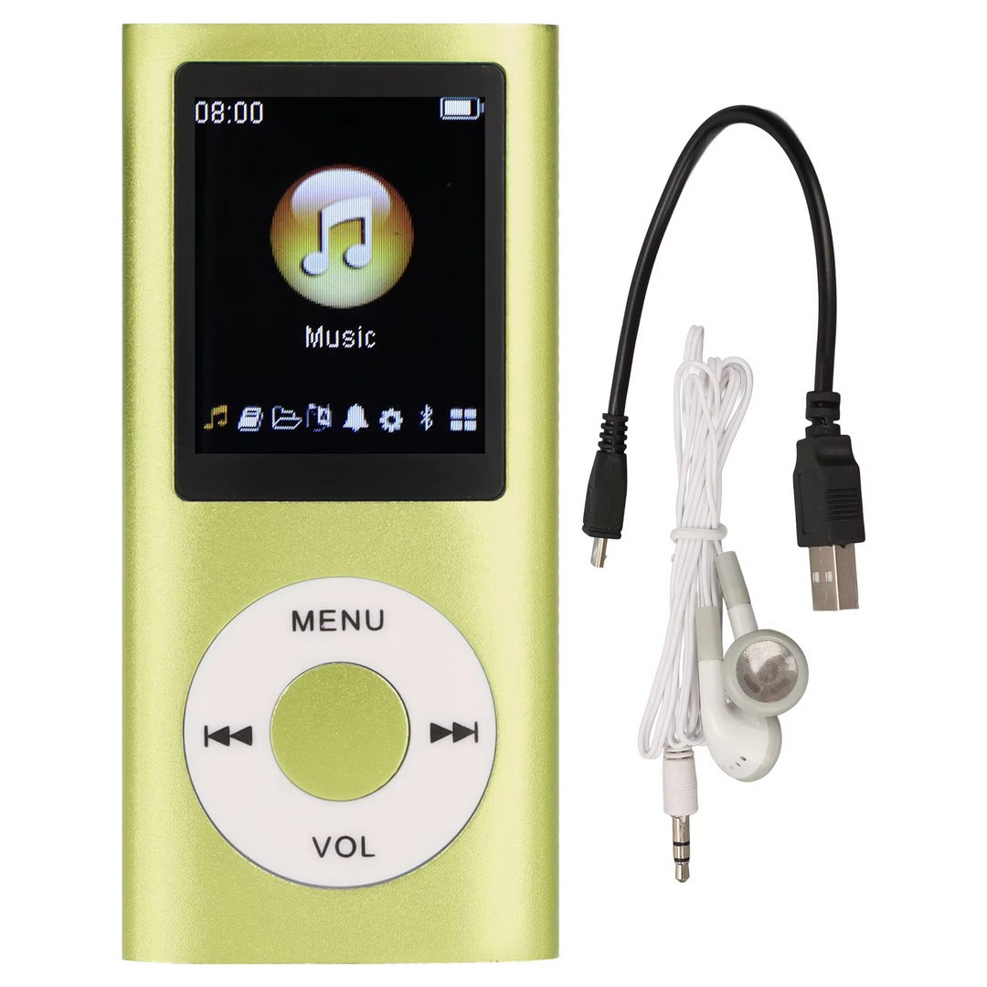 Kompakt MP3-spiller med 1,8-Zoll-LCD-skjerm.