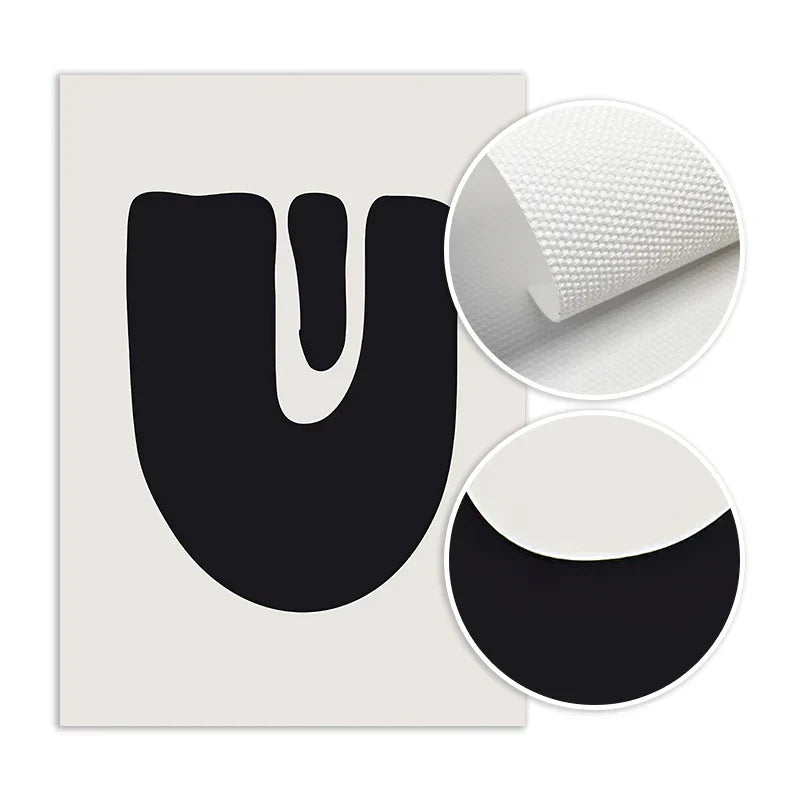 Minimalist Abstrakt Primitive Symboler Veggkunst Fine Art Lerretsutskrifter Svart Hvit Bilder For Moderne Leilighet Stue Hjem Dekor | Skanto