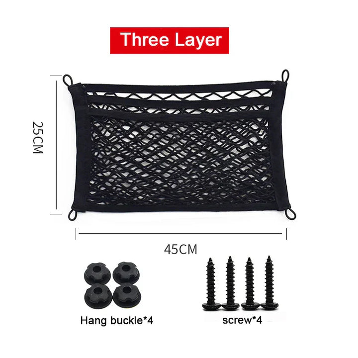 Skanto | Elastisk Mesh-Cargo-Nett-Biloppbevaringsorganisatorveske