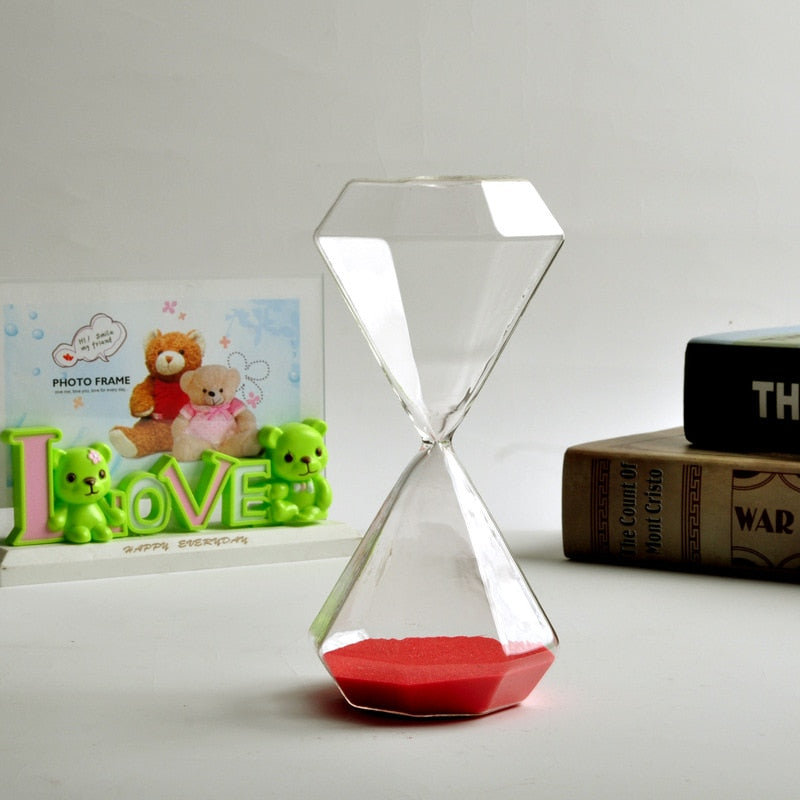 Skanto | 5–60 Minutters diamant sandglass, sandglass, sandglass, barnegave, sandglass, hjemmeinnredning, tilgjengelig i flere fargealternativer