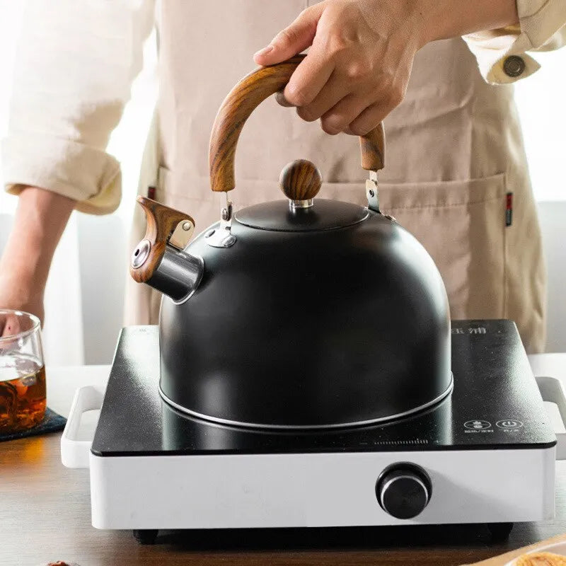 Skanto | 1 stk 2.5/3 l liter kjele laget av rustfritt stål, tykkelse kjele, gass induksjonskomfyr, universell kjele, kjele