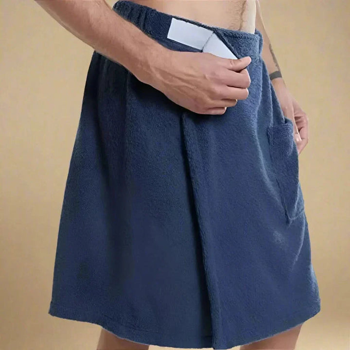 Tragbarer Bademantel – Weiches and vielseiges Badetuch mit Taschen für Sauna, Strand and Fitness