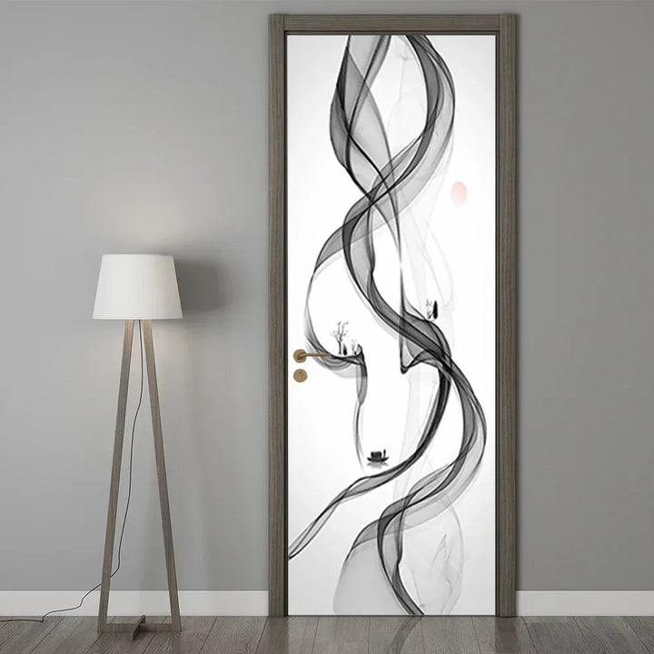 Moderne Abstrakt Perle Geometrisk Dørklistremerke Mural Avtakbar PVC Vinyl Peel N Stick Veggkunst Mural Klistremerke For Innendørs Dører Kreativ DIY Hjem Deko | Skanto