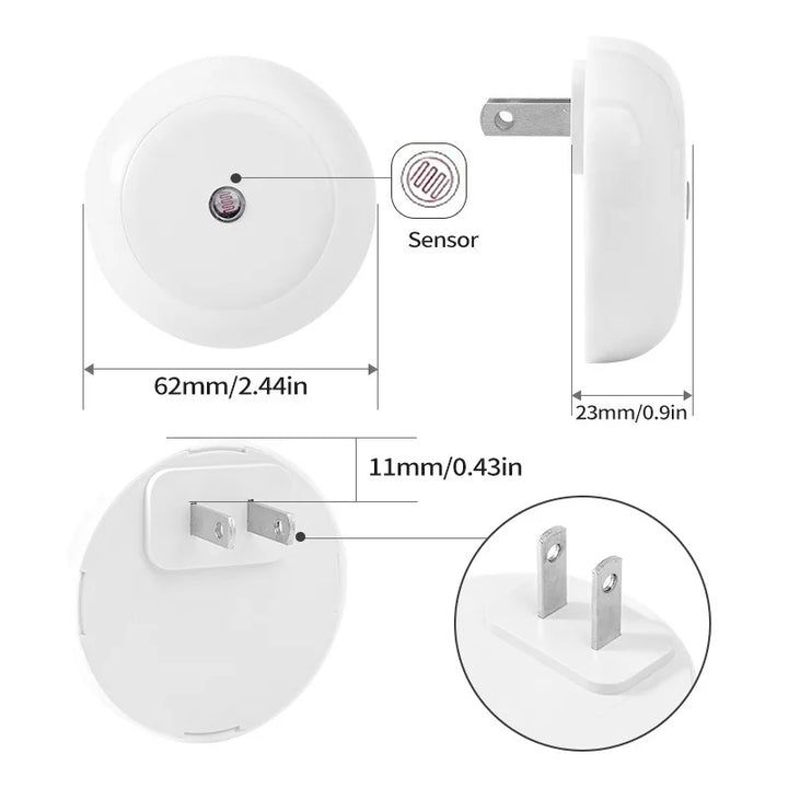 Skanto | NOXORA LED nattlys | Twilight sensor & automatisk dimming | Plug-in lys | Varm hvit