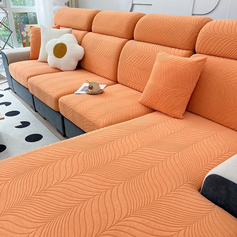 Skanto | PlushSecure - Elegant Jacquard Sofa Cover for Non-Slip Comfort