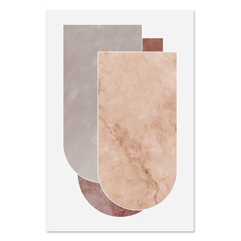 Skandinavisk Abstrakt Grå Rosa Granitt Veggkunst Fine Art Lerret Utskrifter Bilder For Moderne Leilighet Stue Soveroms Kunst dekor | Skanto