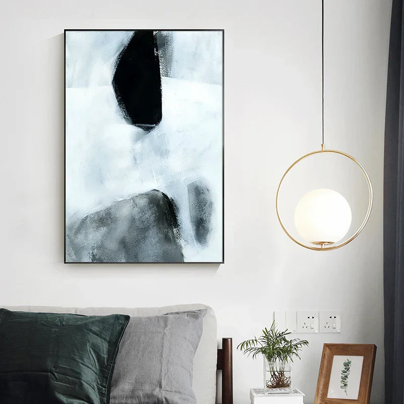 Mørke Stener Abstrakt Veggkunst Fine Art Lerret Utskrifter Nordiske Bilder For Moderne Leilighet Stue Hjemmekontor Dekor | Skanto