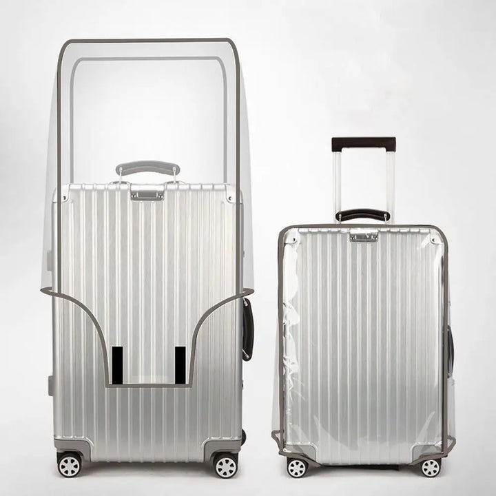 Skanto | ClearGuard Koffertrekk Transparent | Vanntett & Støvtett | Bagasjebeskyttelse for 16–30 tommers Traller | Gjenbrukbar & Rivesterk