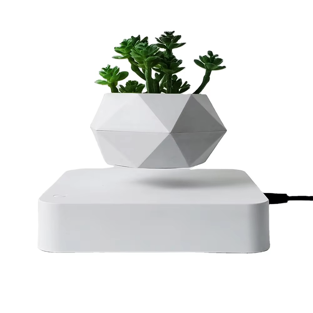 Skanto | Magnetisk svevende Bonsai Plantekrukke, Flytende Blomsterkrukke for Hjem og Kontor Dekor