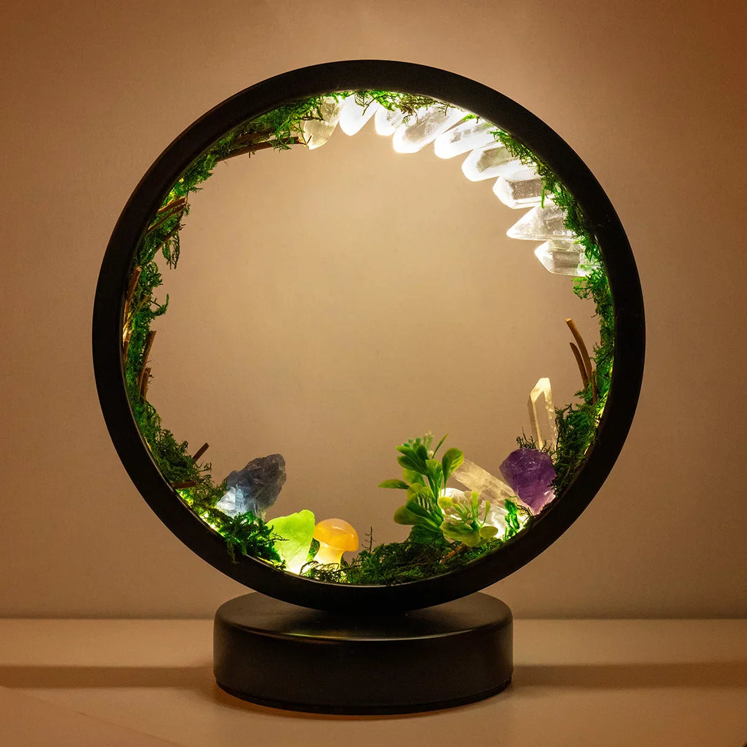 CrystalGlow Luxe Circle Night Lamp | Skanto