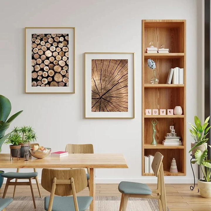 Naturlige Tre Ringer Veggkunst Plakater Fine Kunst Lerret Utskrifter Bilder For Moderne Landsbyhus Stue Skandinavisk Stil Hjemmedekor | Skanto