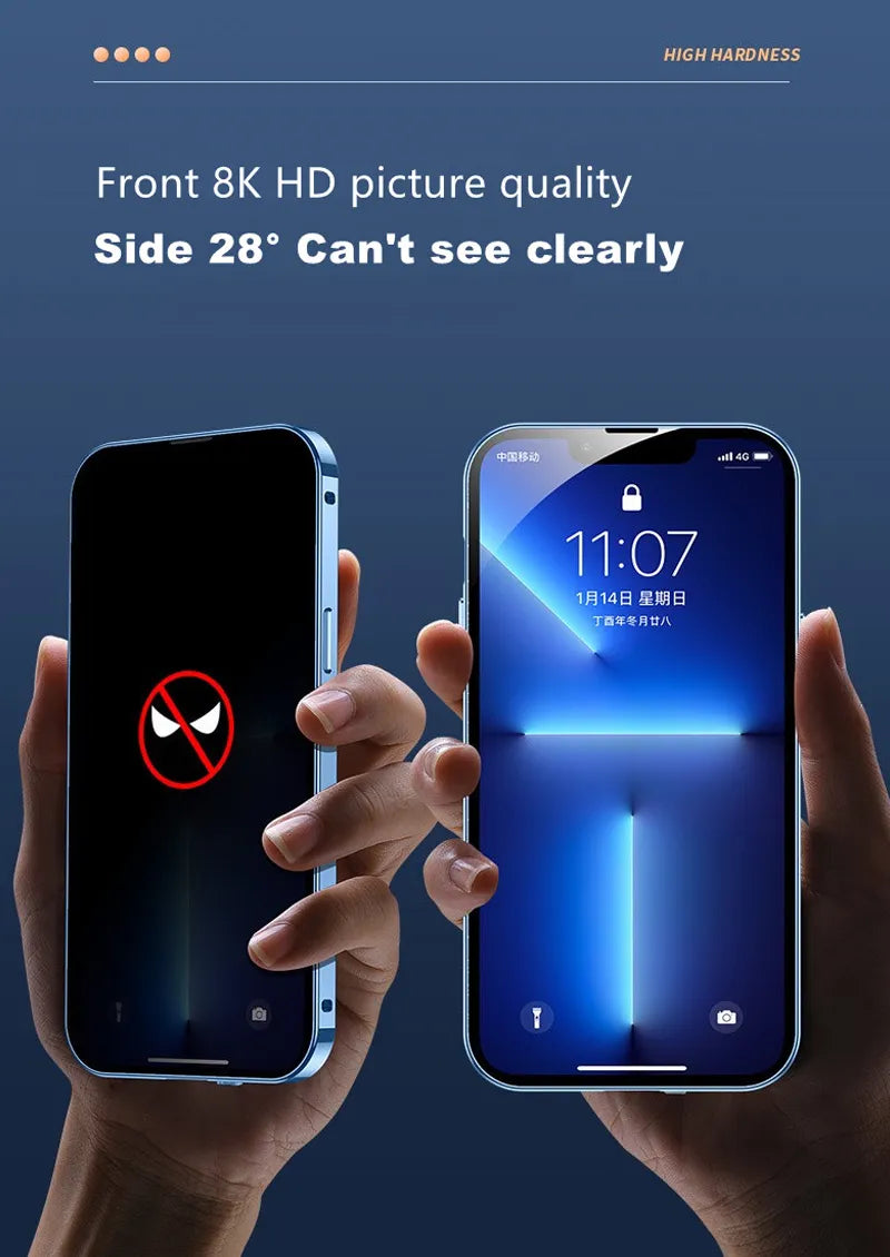 Skanto | Dobbeltsidig magnetisk glass anti-titt mobildeksel