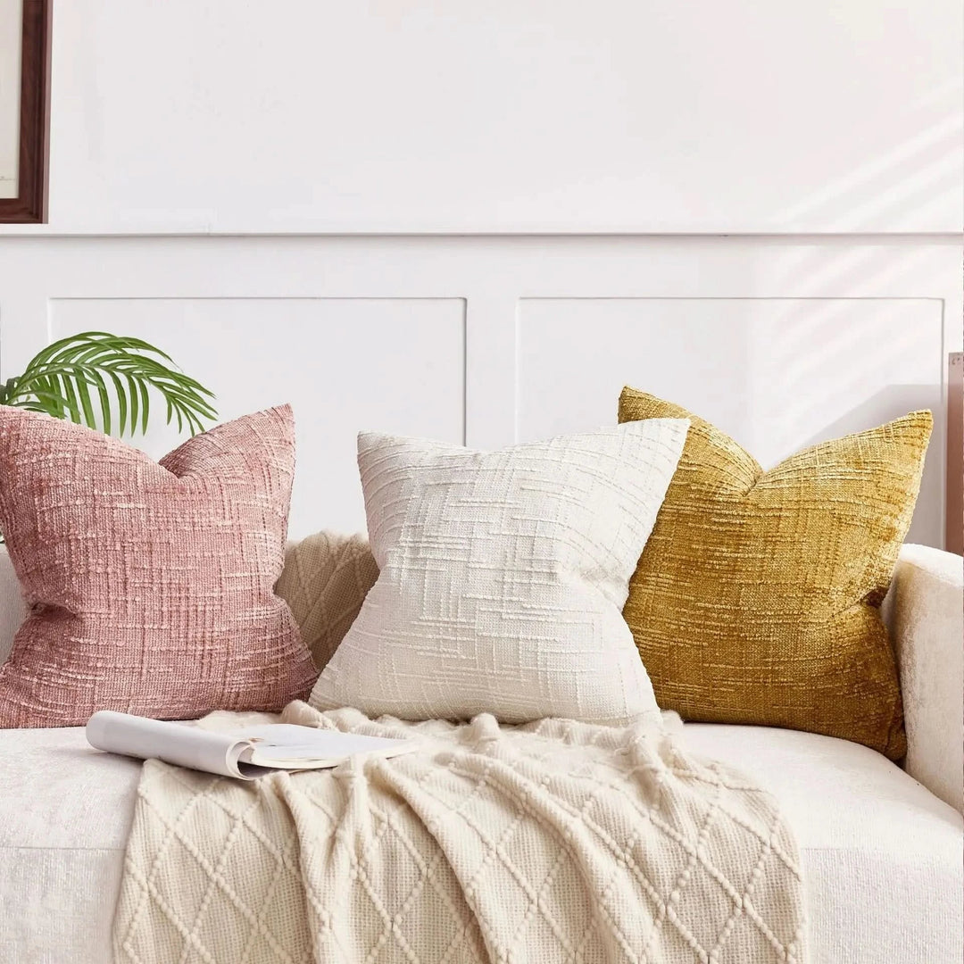 Skanto | Chenille Kastepute Deksel Bamboo Tekstur Enfarge