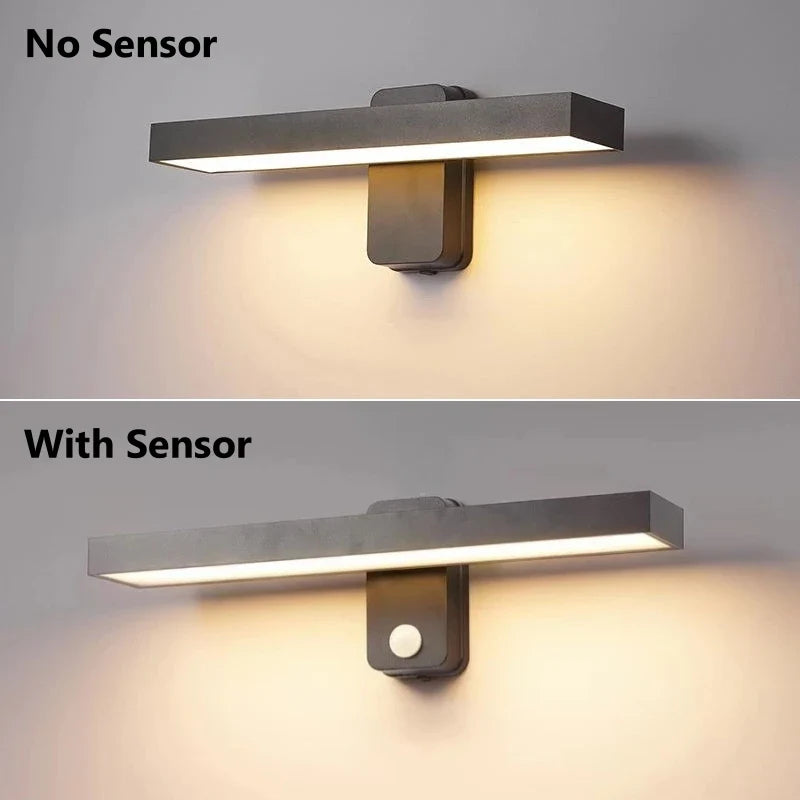 Skanto | LED Utendørs Vegglampe VarioLux | Bevegelsessensor & IP65 | Rotérbar | 30–50 cm