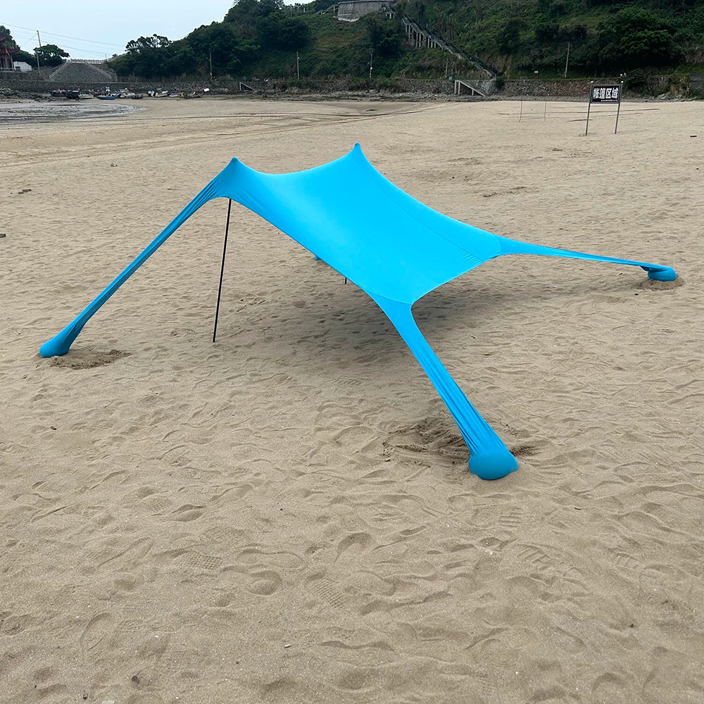Skanto | Solaviva Strandtelt med UV-beskyttelse UPF50+ | Vindbestandig & Vanntett | For 3–4 personer | 200×200×170 cm