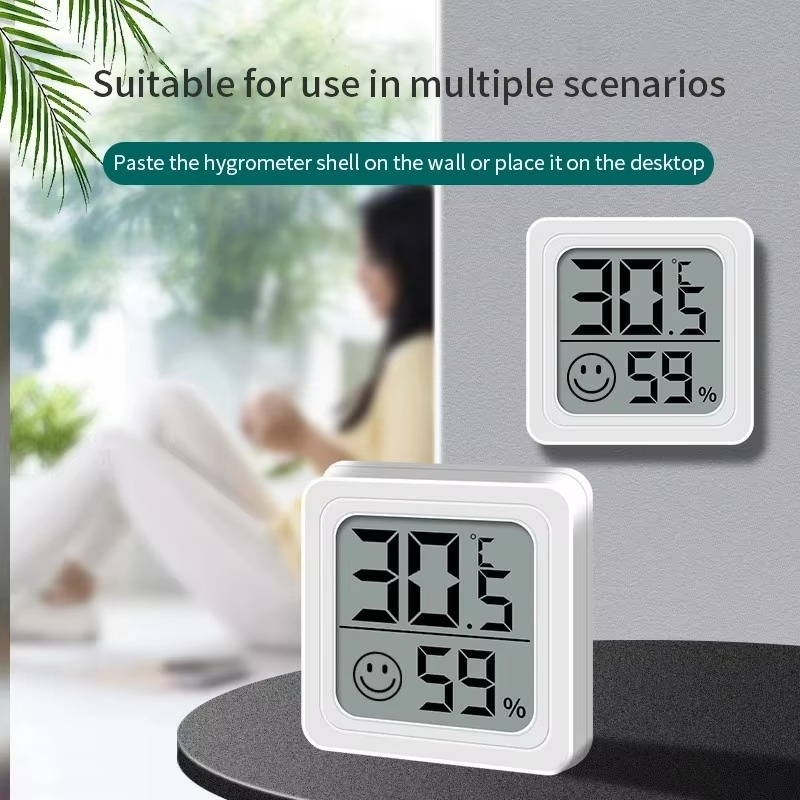 Skanto | Innendørs LCD Digital Termometer og Hygrometer med Temperatur- og Luftfuktighetsensor