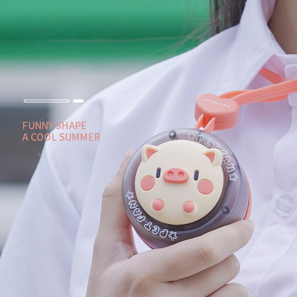Cartoon Animal Mini Kids Neck Fan | Skanto