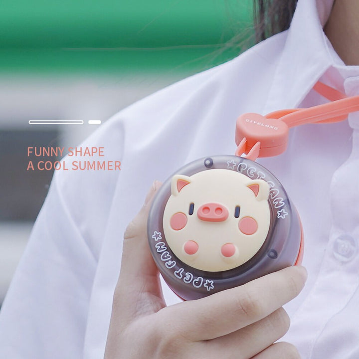 Cartoon Animal Mini Kids Neck Fan | Skanto