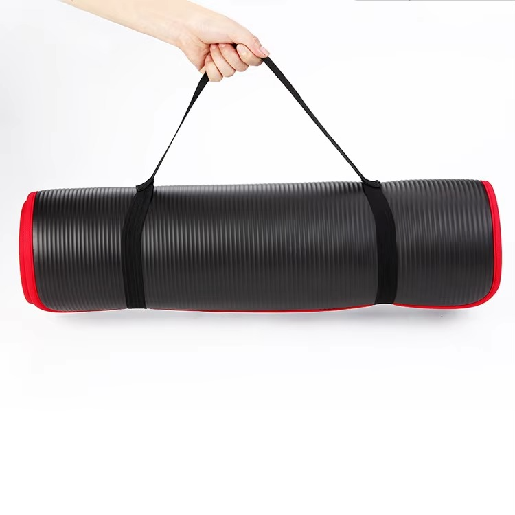 Ekstra kuk, 1 cm (0,39 Zoll) kukk, rutschfeste Gymnastik- og Yogamatte med Trageband