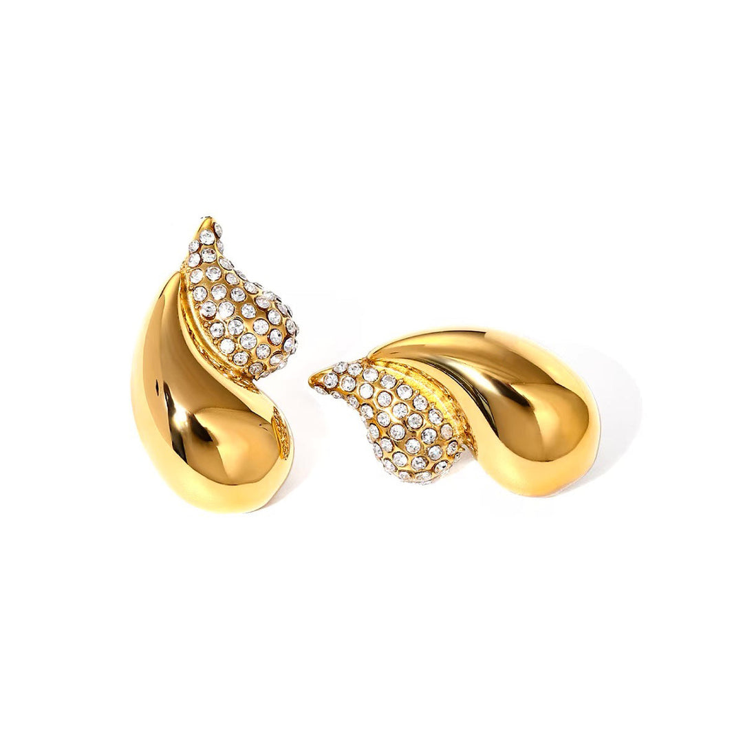 Skanto | 18k diamantbelagte doble dråpeøredobber