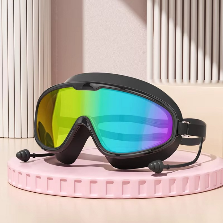 Schwimmbrille für Erwachsene mit Antibeschlagbeschichtung – Stilvolle, UV-schützende Schwimmbekleidung mit auslaufsicherer Passform