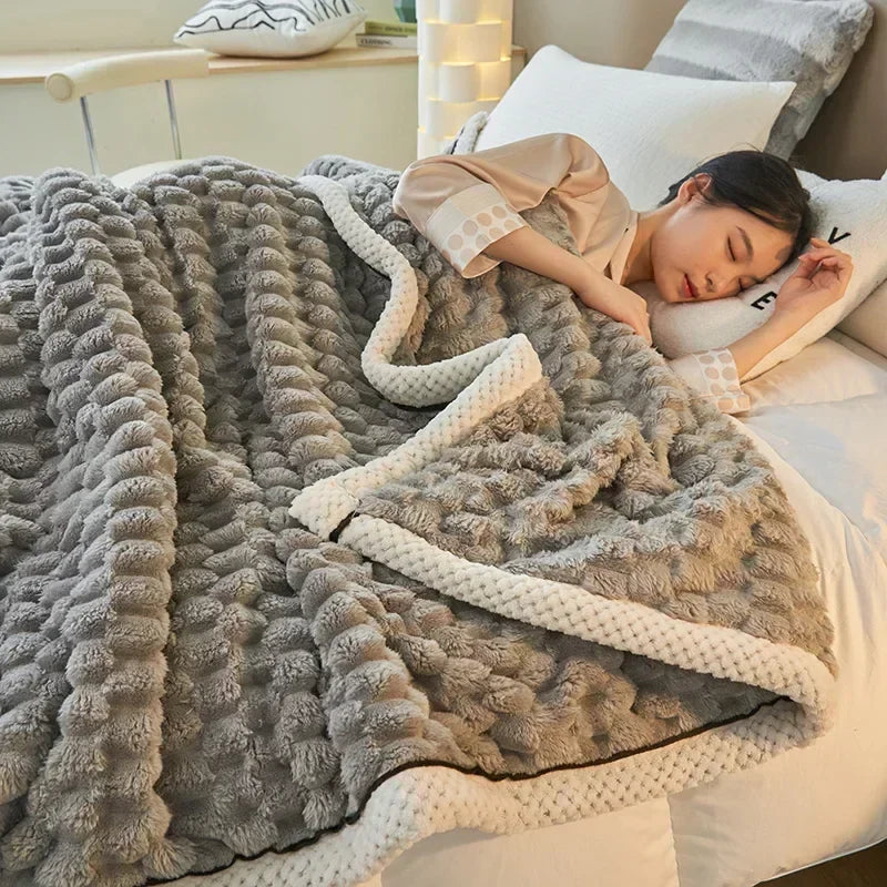 Skanto | Velutura Plysjteppe laget av Turtle Velour | Fluffy & Varm | For Seng, Sofa & Reiser | Anti-Pilling | Ulike Størrelser & Farger