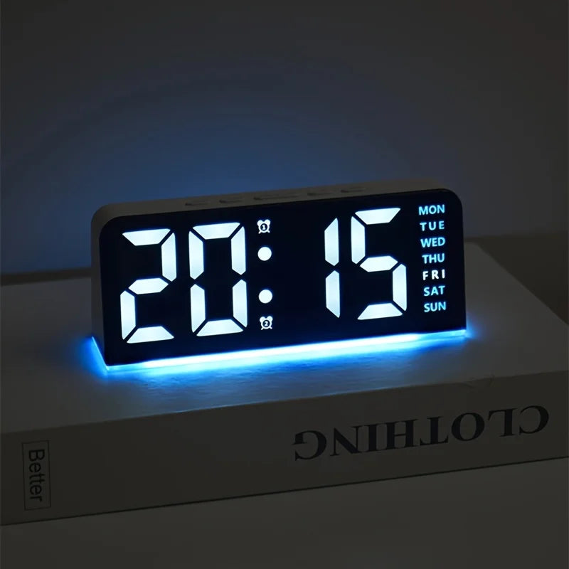 Moderne LED All Week Display Nattlampe Vekkerklokke | Skanto