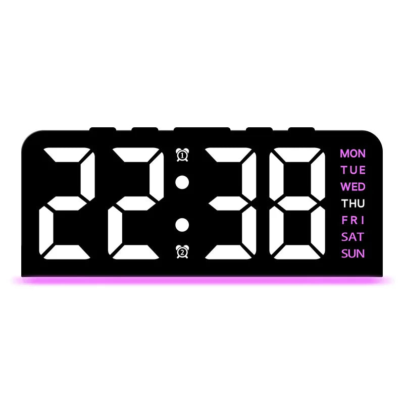 Moderne LED All Week Display Nattlampe Vekkerklokke | Skanto