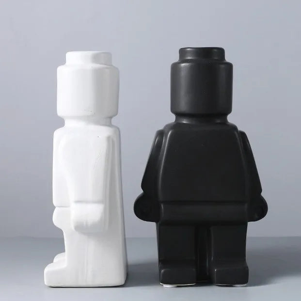 Skanto | Innovativ Robot Vase - Unik Blikkfanger for Hjemmedekorasjon