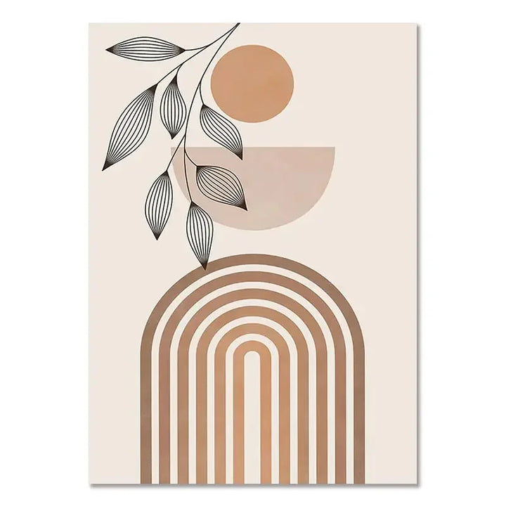 Minimalist Terracotta Sol Abstrakt Veggkunst Fine Art Lerretstrykk Moderne Bilder For Stue Soverom Galleri Veggkunst Dekor | Skanto