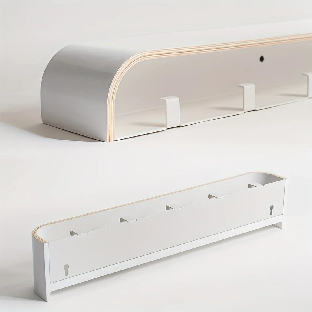 NordicHide Rack Vegghylle med hylle & skjulte kroker Skanto