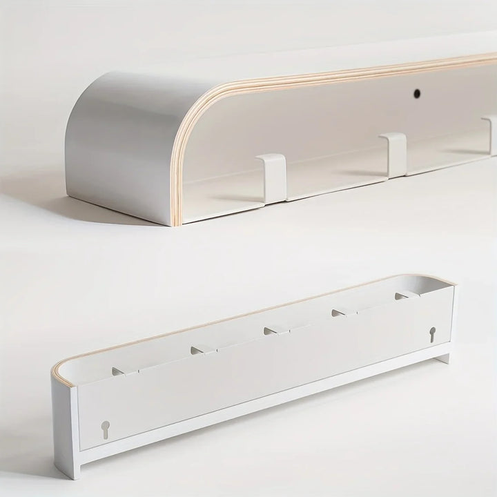 NordicHide Rack Vegghylle med hylle & skjulte kroker Skanto