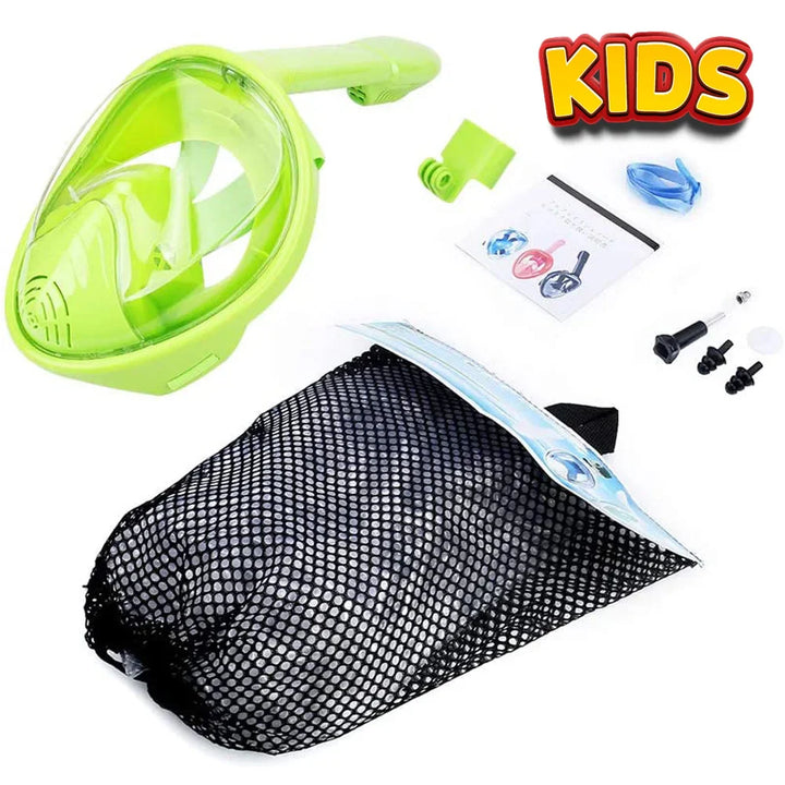 Skanto | Helgesikt snorkelmaske med kamerafeste - Vidvinkel, anti-dugg, anti-lekk dykk- og snorkelmaske for voksne og barn