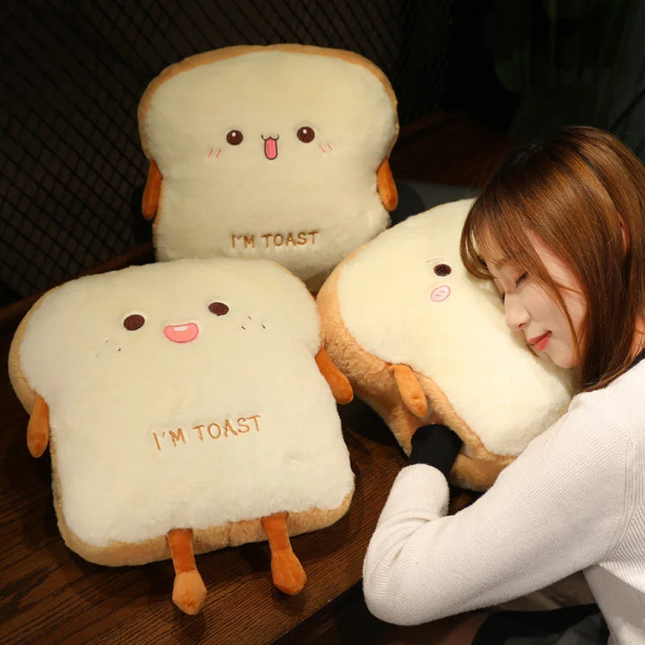Skanto | Plush Toast Brød Ultra Myk Håndvarmerpute