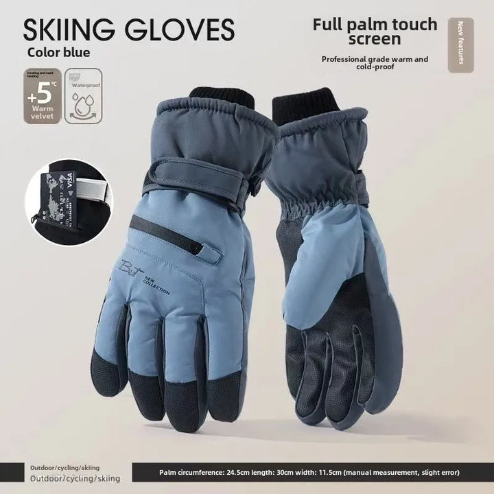Skanto | GlacioShield Pro Hansker | Vanntette Vinterhansker | Berøringsskjerm & Sklisikker | Varm Fleece Fôr for Ski, Sykling & Utendørs