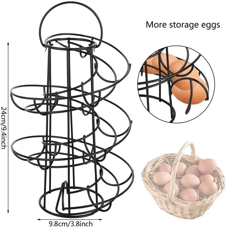 Skanto | Spiral Rullende Egg Dispenser Rack