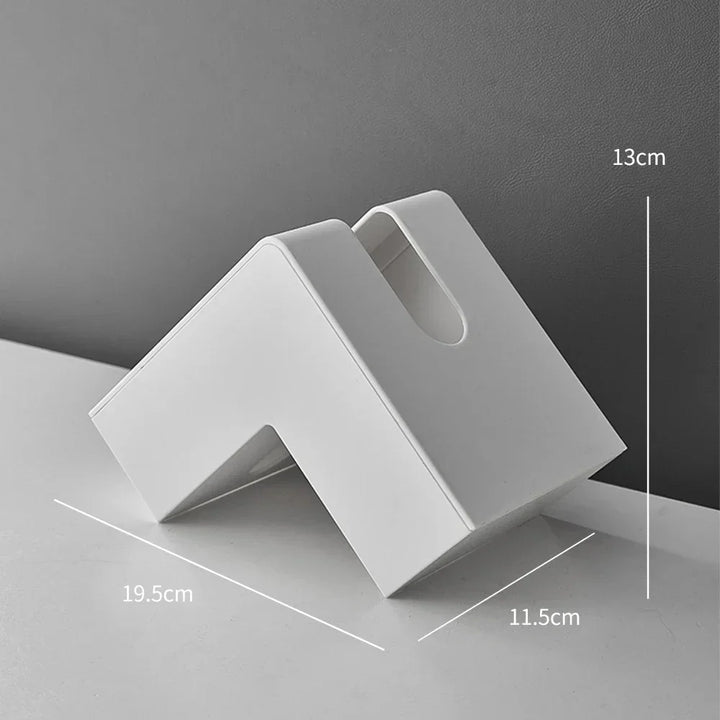 Minimalistisk Abstrakt L-formet Skulpturert Tissboks For Stue Kaffebord Kjøkken Benkeplate Skrivebord Nordisk Stil Hjem Innredning | Skanto