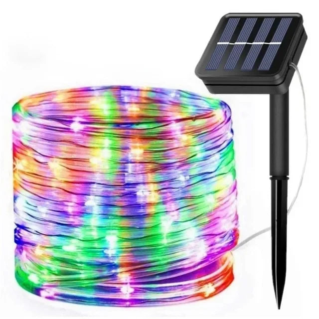 Skanto | LED solcelle string lys - utendørs vanntette lys for jul, hage, plen, trær, gjerde og sti dekor