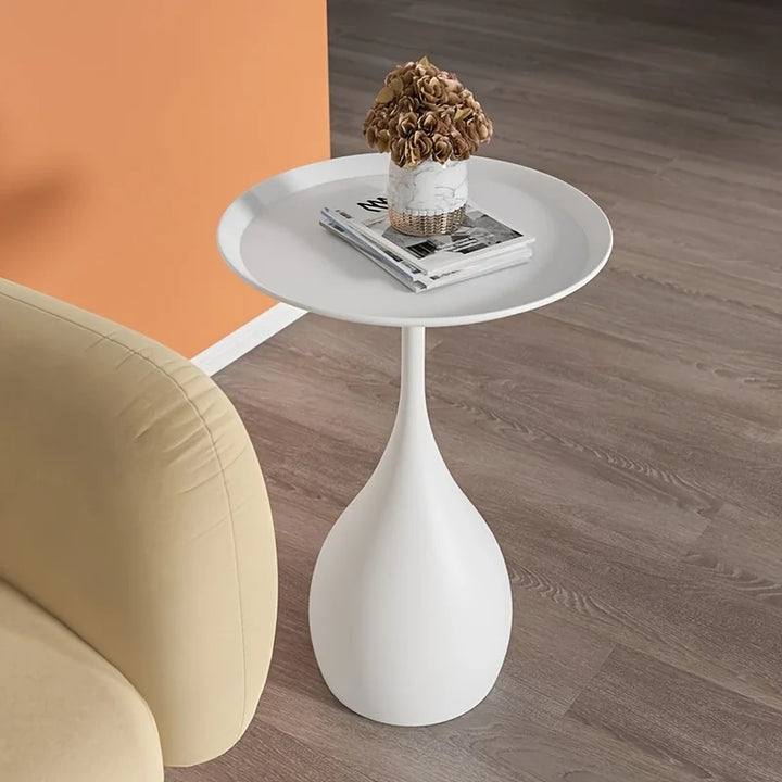 Skanto | Mobil Rundt Sidebord med Lett Luksus Mini Design for Sofa eller Seng
