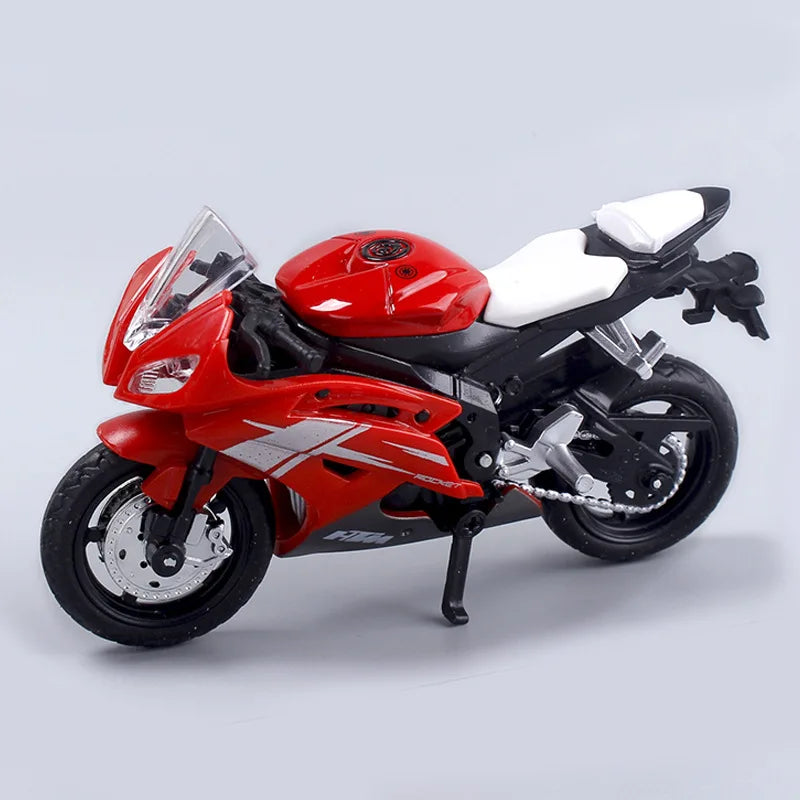 Skanto | 1:18 Skala Yamaha R6 Legering Rulle Sportbike Figurer Diecasts Barn Leke Motorsykkel Racing Modell Replika Samlergave for Gutter