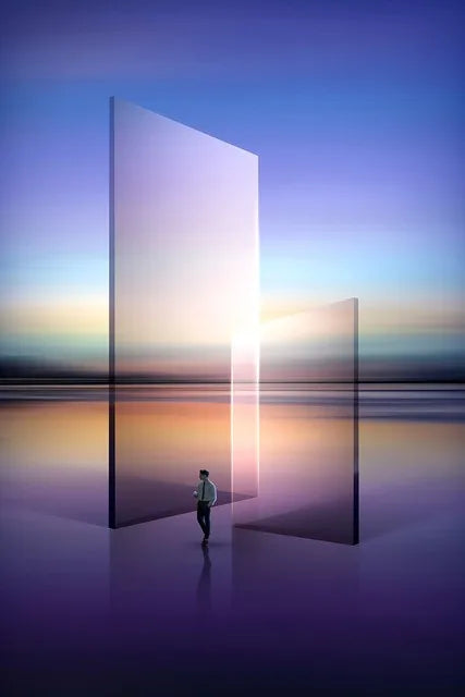 Moderne Geometriske Arkitektoniske Landskaps Veggkunst Fine Art Lerret Utskrifter Bilder For Studio Hjemme Kontor Entré Inspirerende Kunst Dekor | Skanto