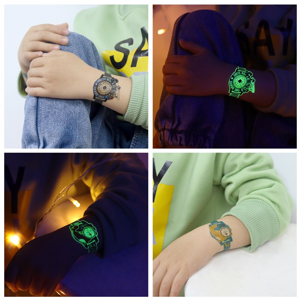Skanto | Luminous Midlertidig Tatovering Klokke Klistremerke