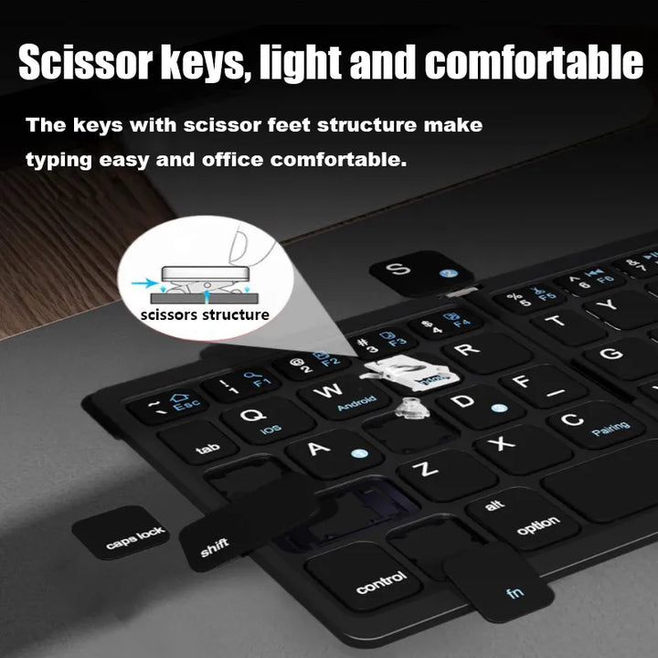 Skanto | Sammenleggbart Mini Trådløst Touchpad Tastatur