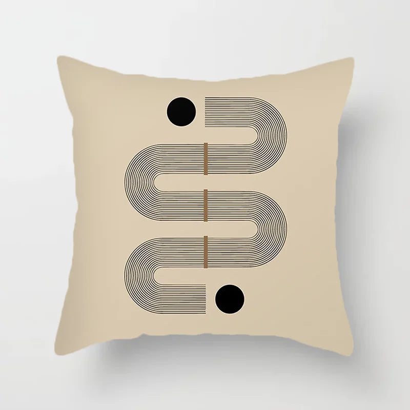 Moderne Kunst Abstrakt Mønster Dekorative Putekopper Kreativ Linje Sofa Stol Putetrekk Kaste Putekasse Hjem Kontor Dekor | Skanto