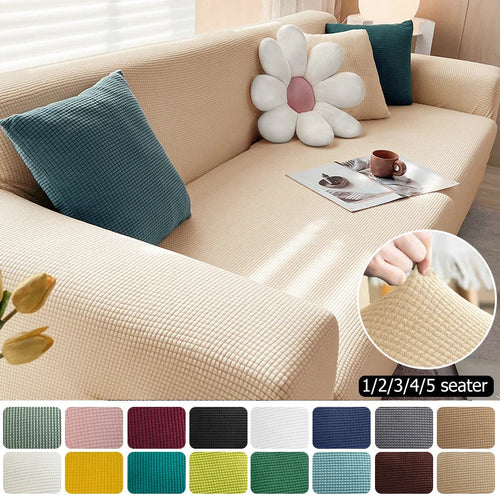 Skanto | Sofalino Stretch | Elastisk Sofabetræk | Jacquard Design | Til 1–4 Sæder & L-Form