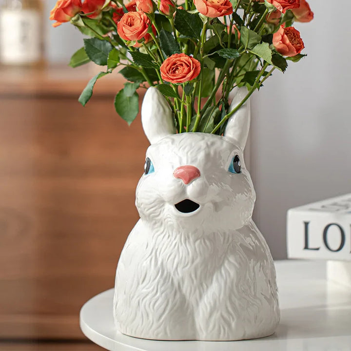Søt Kanin Keramikk Vase | Skanto