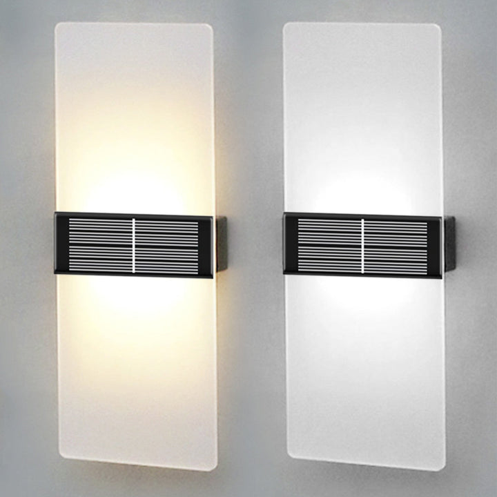 Kacela - Solar Utendørs Moderne Melkefarget Vegglampe Sett | Skanto