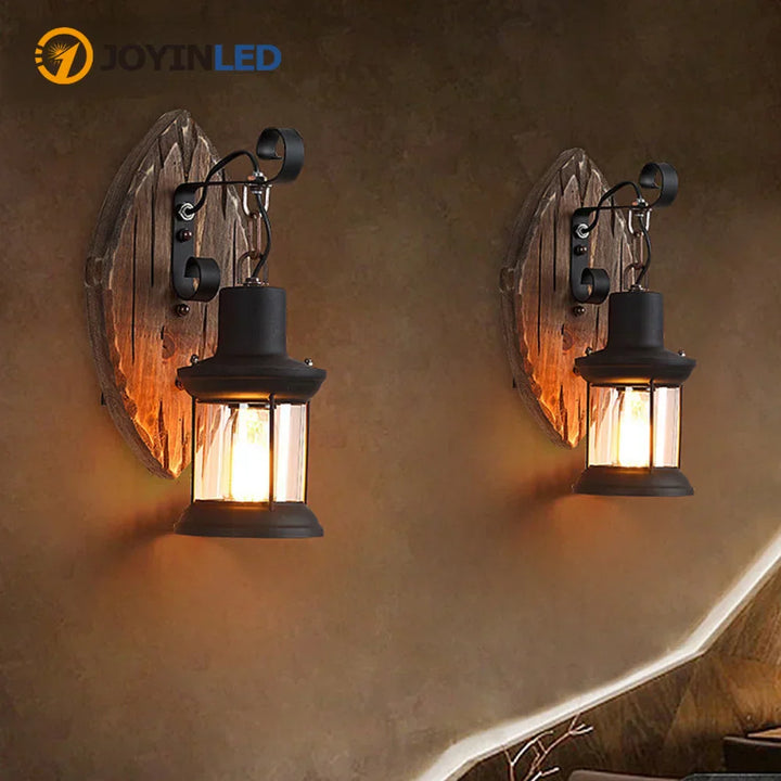 Skanto | Retro Lantern Lamp Industriell Lantern Vegglampe